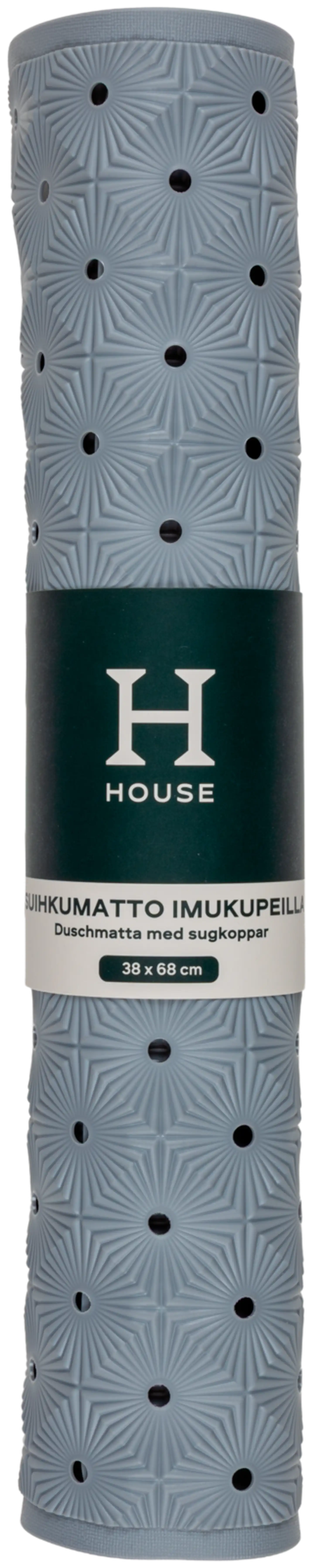 House kylpyhuoneenmatto Non-slip 38x68 cm, harmaa - 3