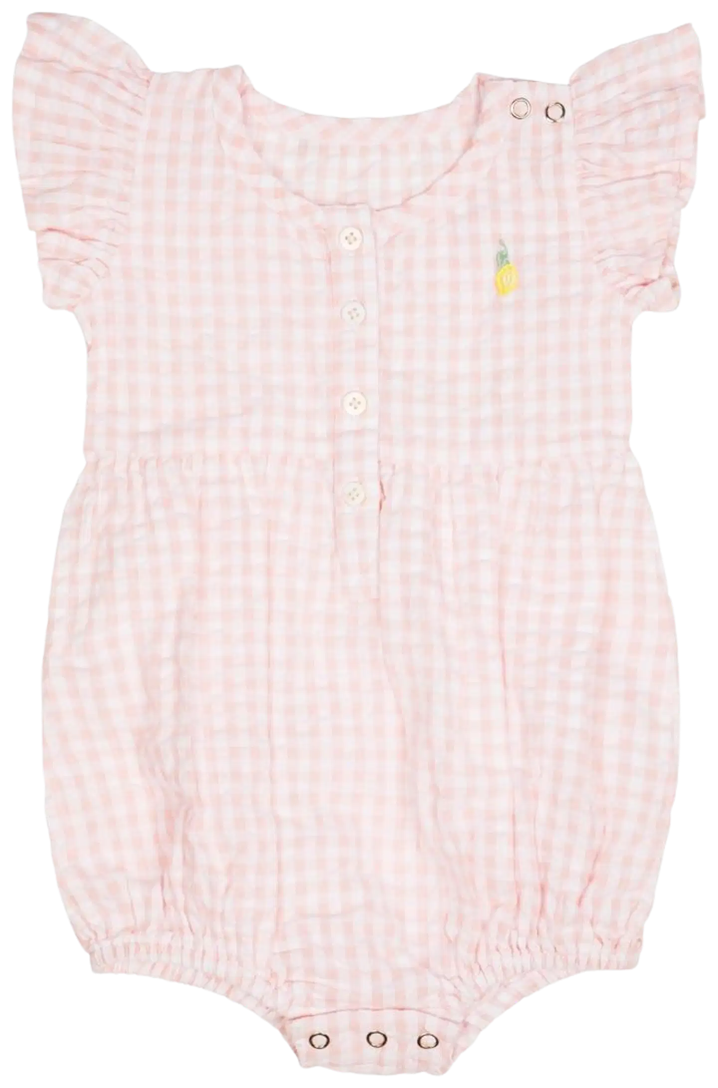Ma-ia Family vauvojen leikkipuku Ruutu 205208 - Vaaleanpunainen - 1