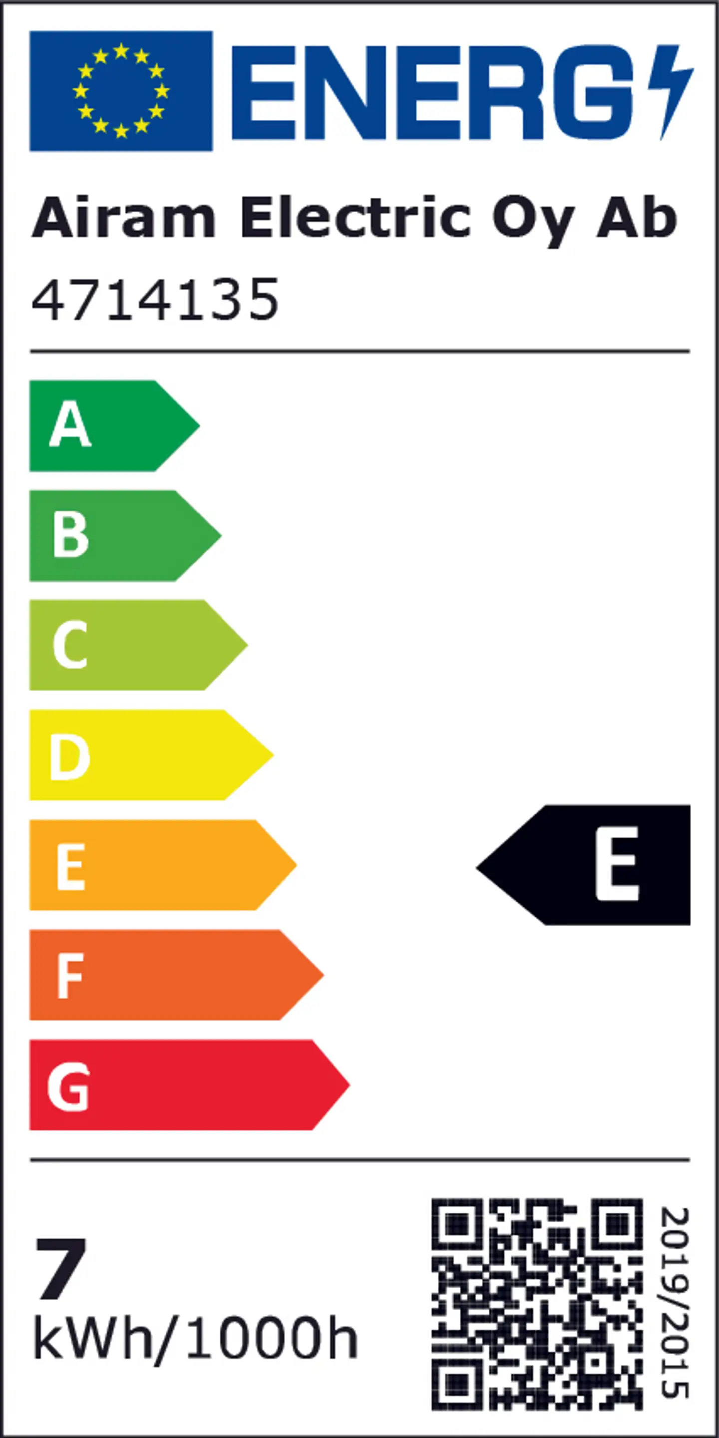 Airam Oiva tubular pakkaslamppu E27 3000K 806lm - 3