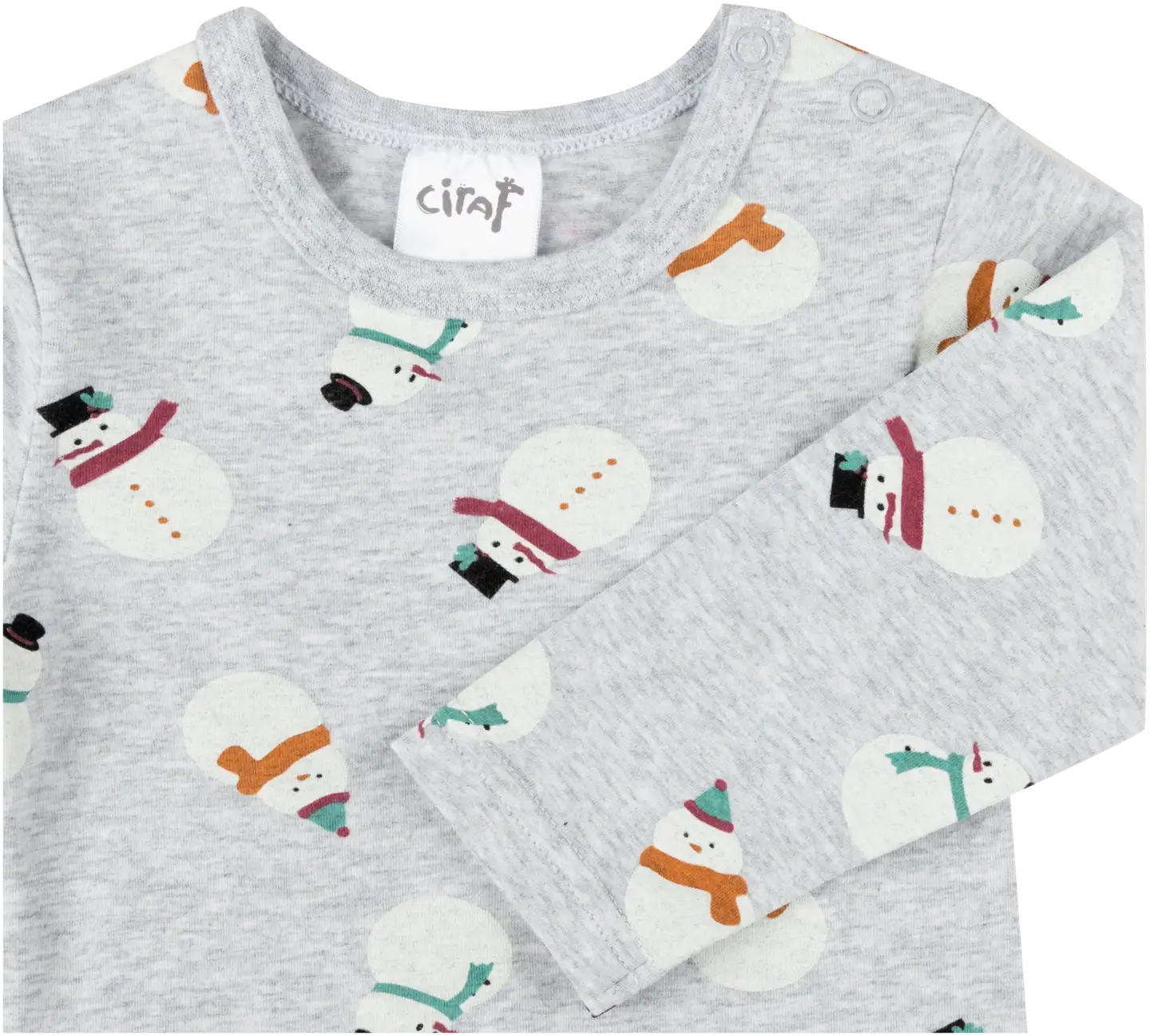 Ciraf vauvojen body Lumiukko - snowman aop - 3