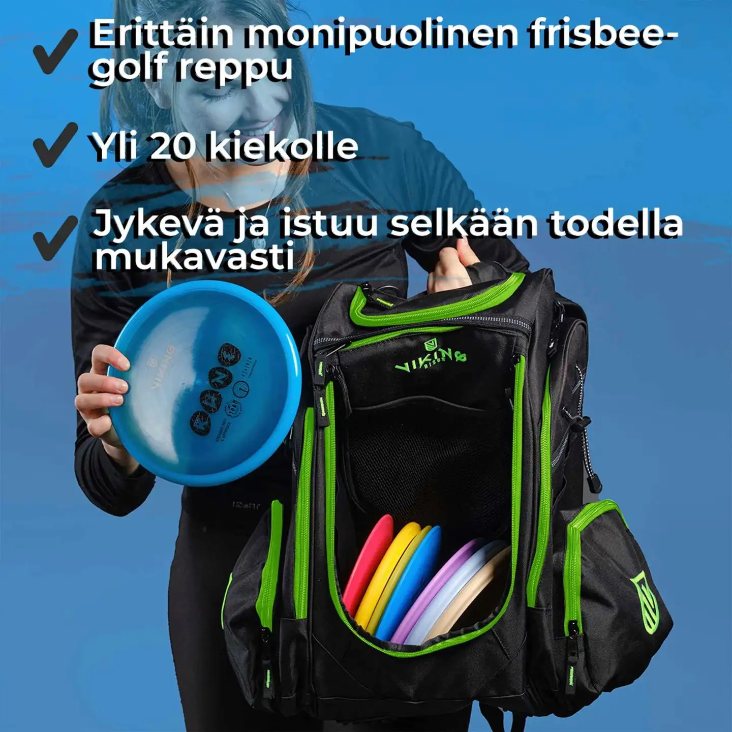 Viking Discs Rucksack Pro frisbeegolfreppu - 5