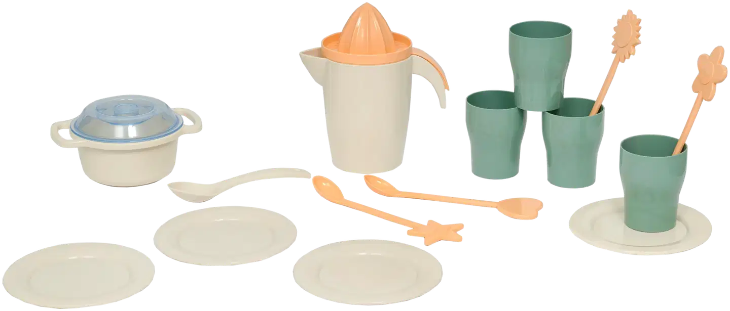 Plasto aamiaissetti 17 osaa soft neutrals