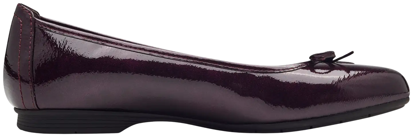 Jana naisten ballerinakenkä 22163 - Dk Purple Pat. - 2