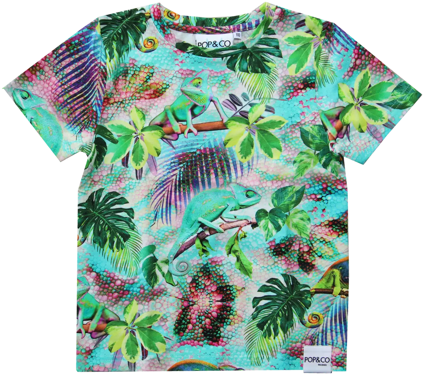 POP&Co lasten t-paita Allen Chameleon - Chameleon