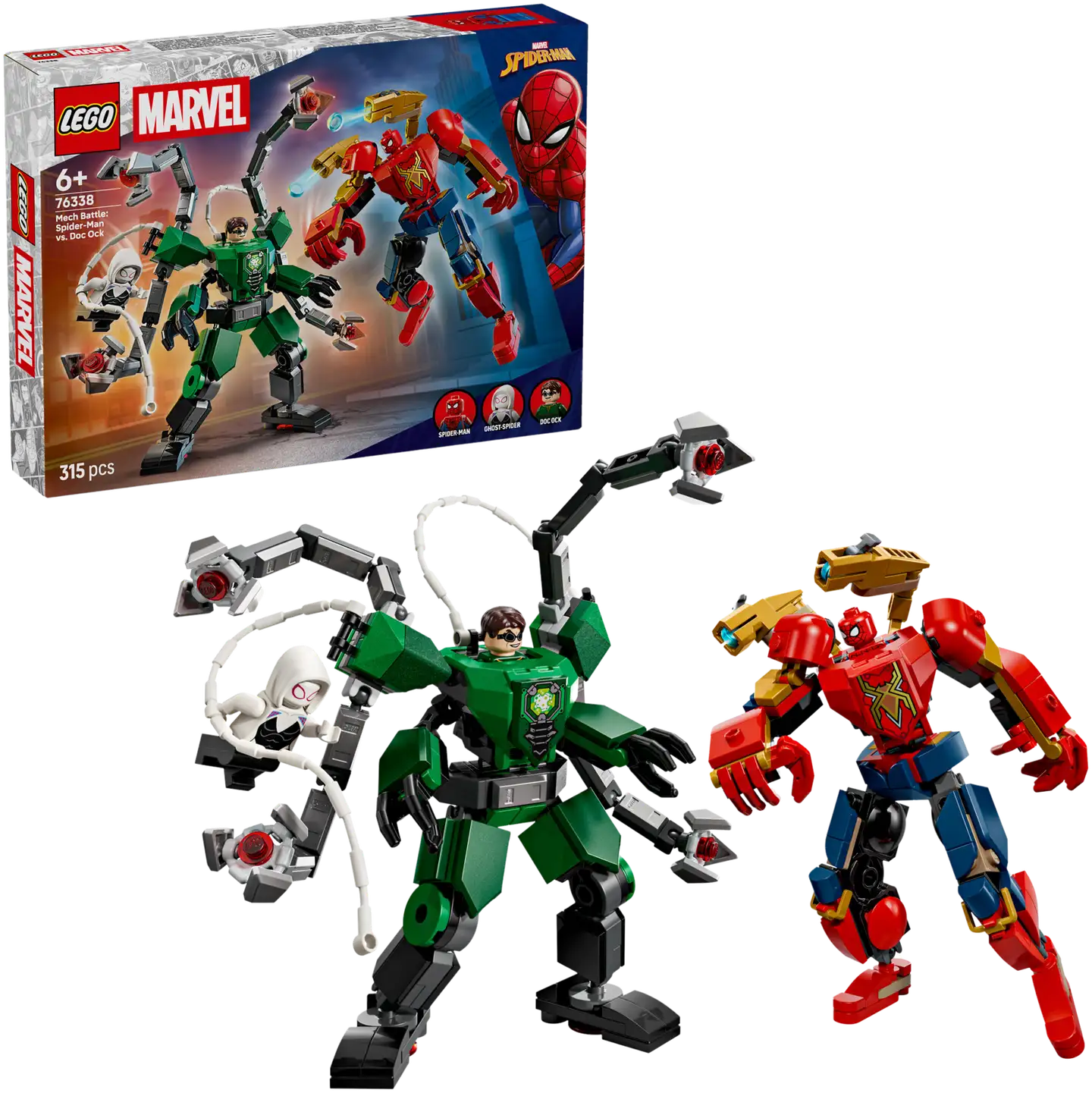 LEGO® Super Heroes Marvel 76338 Robottien taistelu: Spider-Man vastaan Tohtori Mustekala - 1