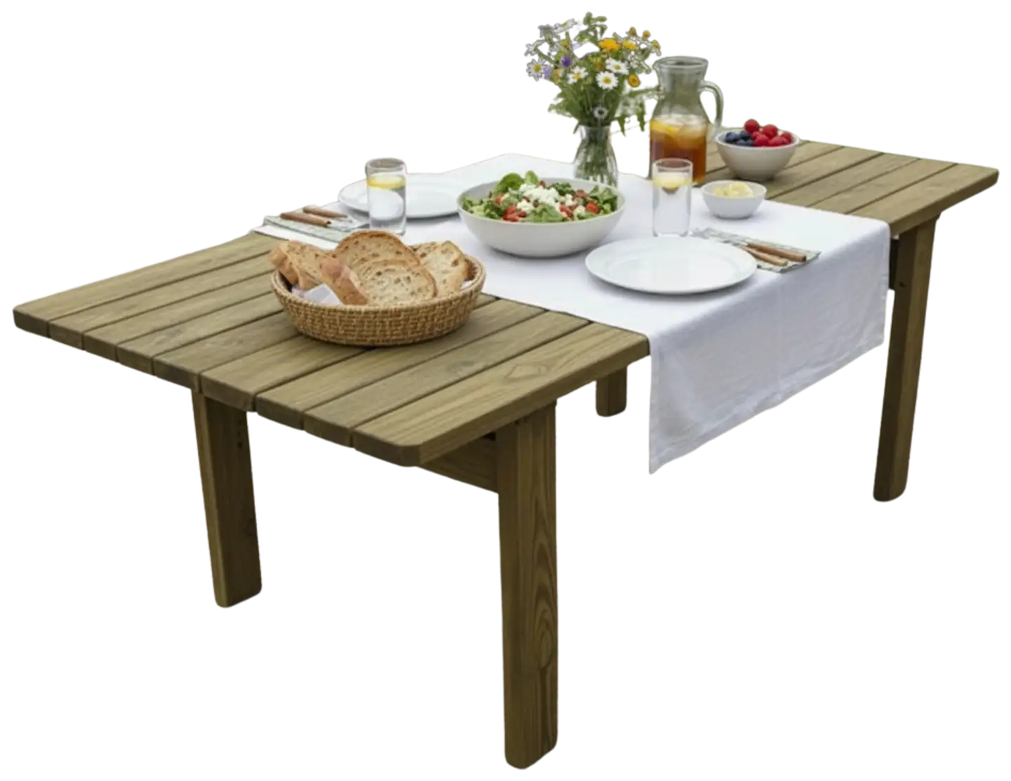 Tammiston Puu Pöytä Amelia 207cm kestopuu vihreä - 3