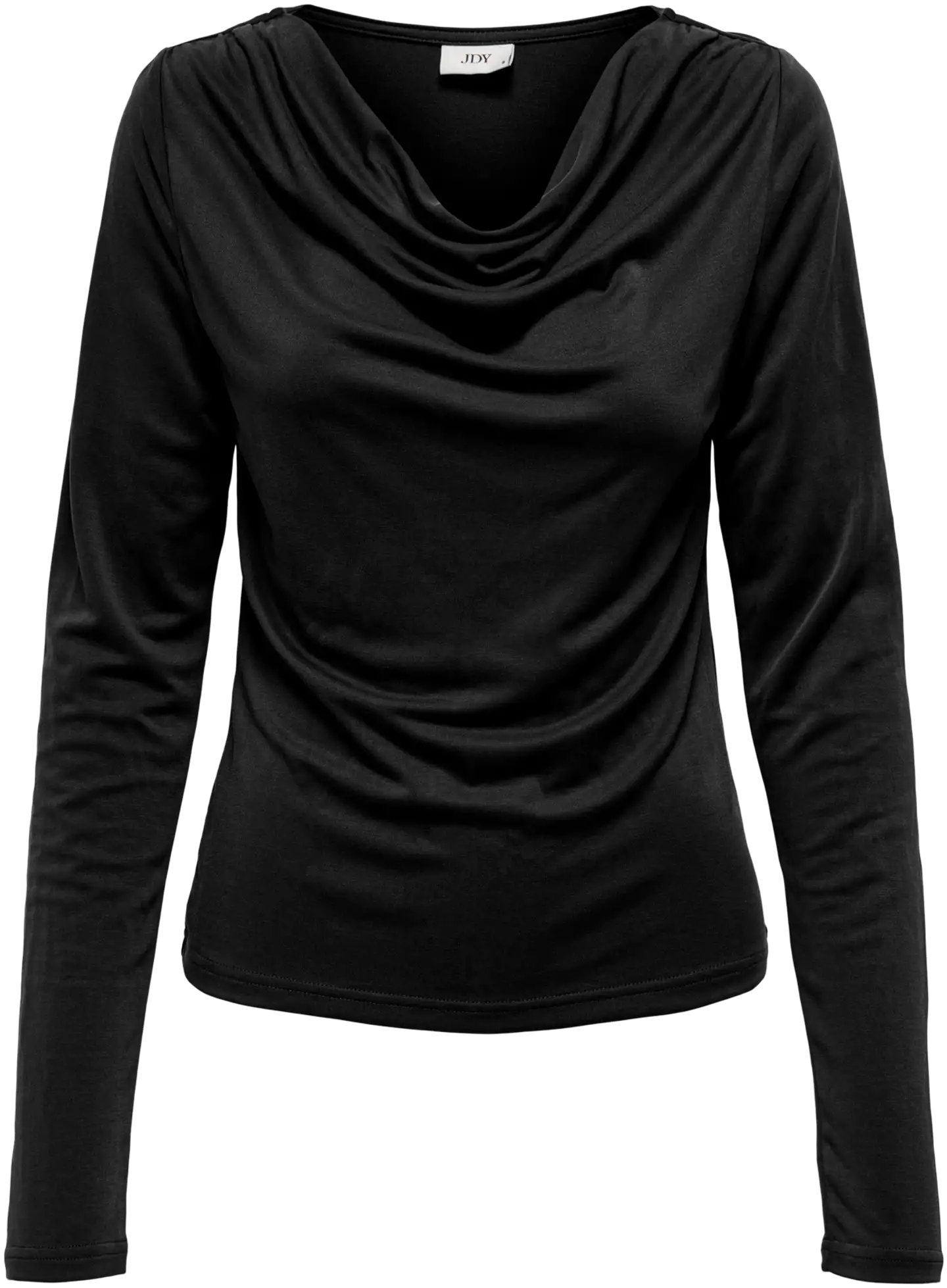 JDY naisten trikoopaita putous kauluksella Jdyester - BLACK - 1