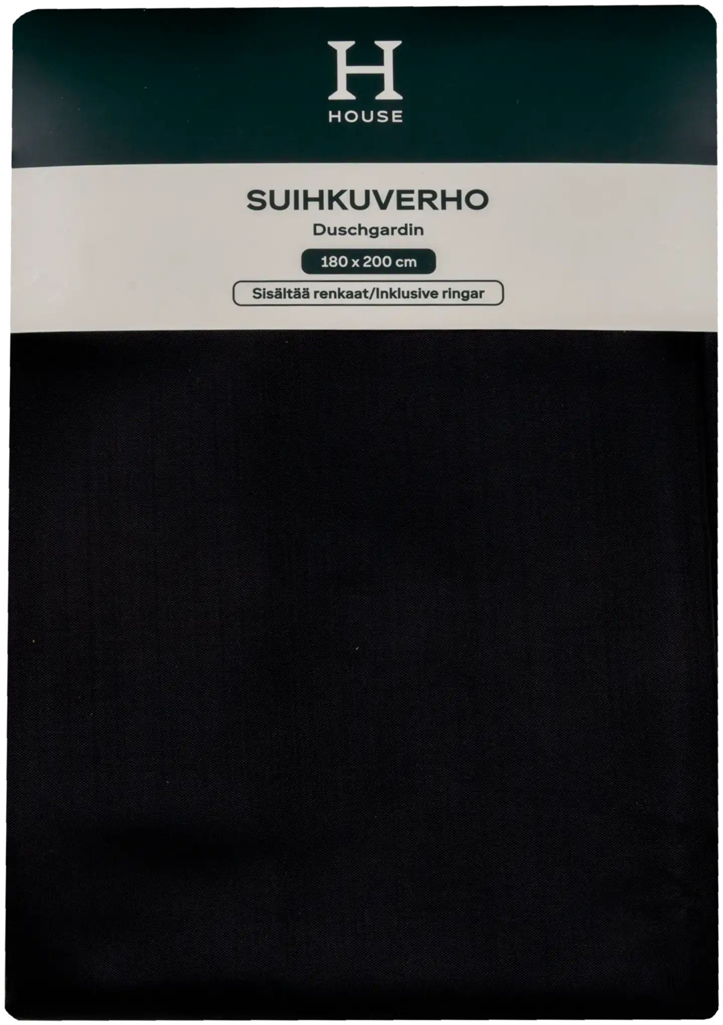 House suihkuverho Sointu 180x200 cm, musta - 3