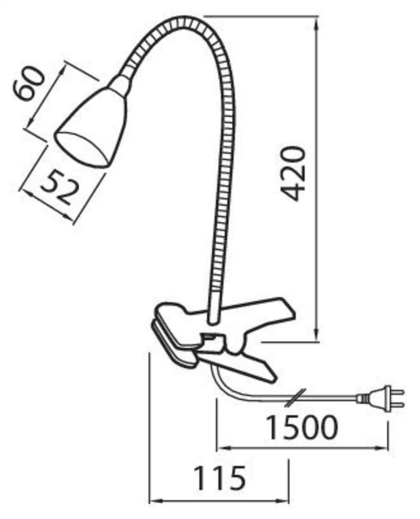 Airam klipsivalaisin Stella Clip IP20 3W/830 280lm musta - 3