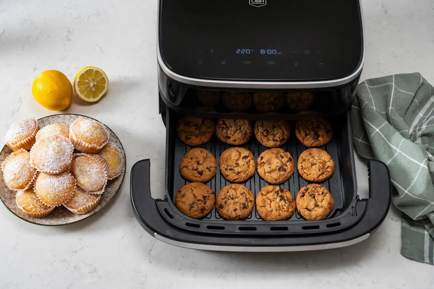 OBH Nordica Easy Fry XL Surface air fryer 1,0 kg, musta FW4018N0 - 9