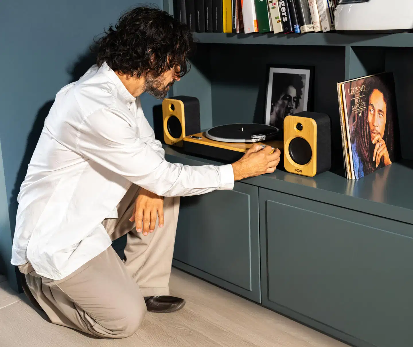 House of Marley Levysoitin & kaiutin paketti Stir It Up Wireless 2 Stereo, musta/puu - 7