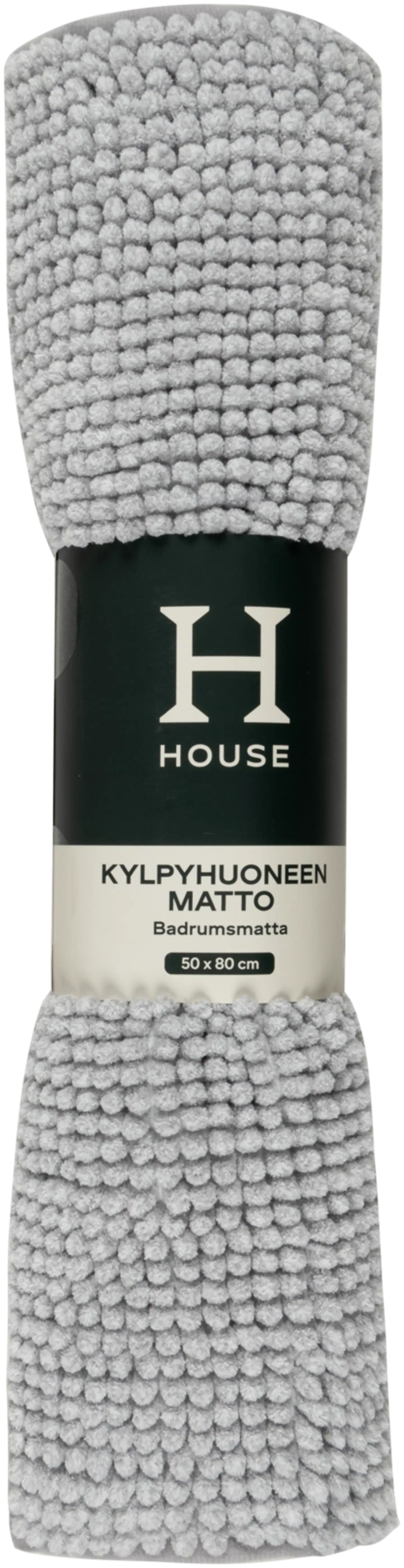 House kylpyhuoneenmatto Chenille Melange 50x80 cm harmaa - 2