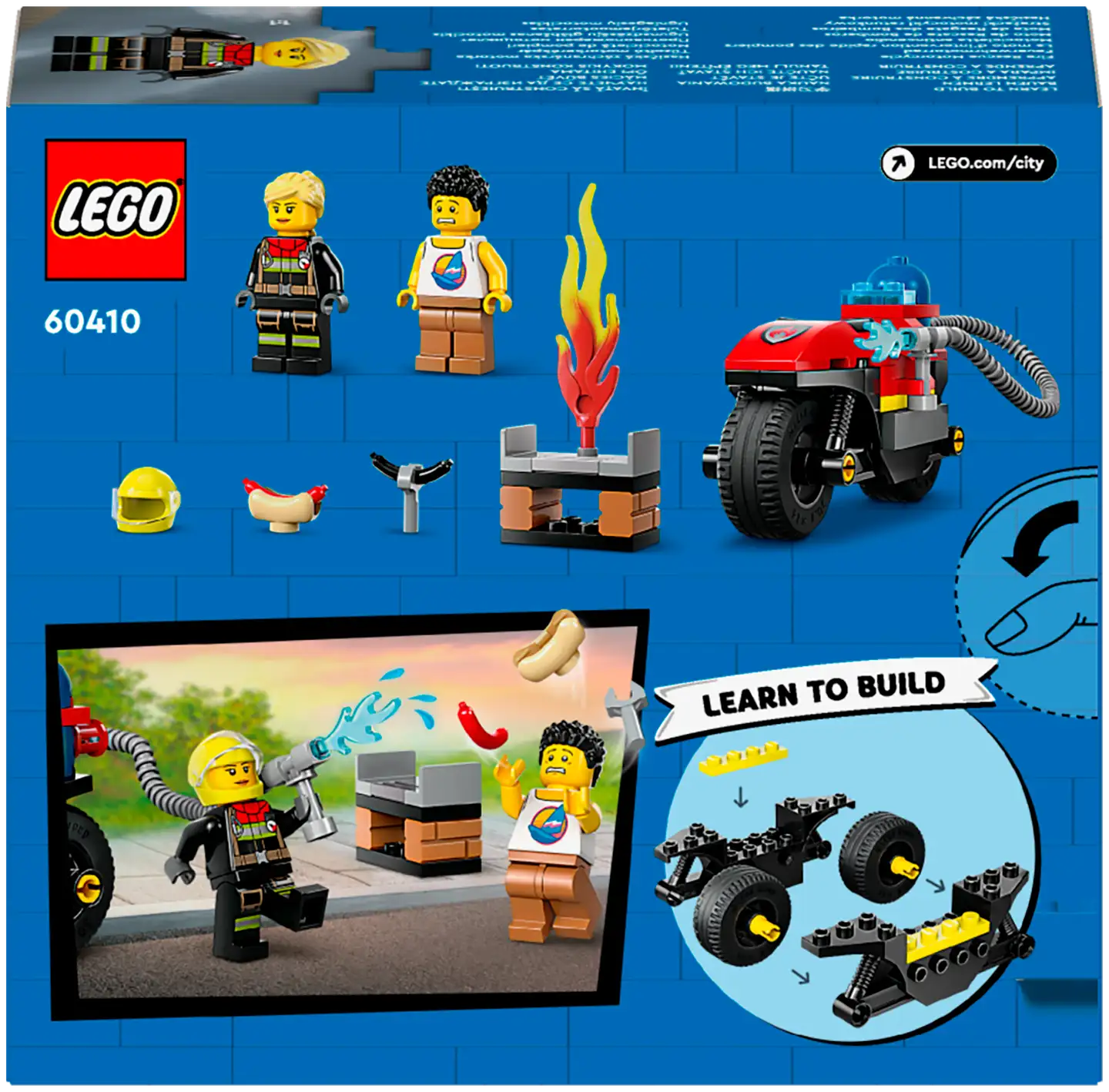 LEGO City Fire 60410 Palokunnan pelastusmoottoripyörä - 3