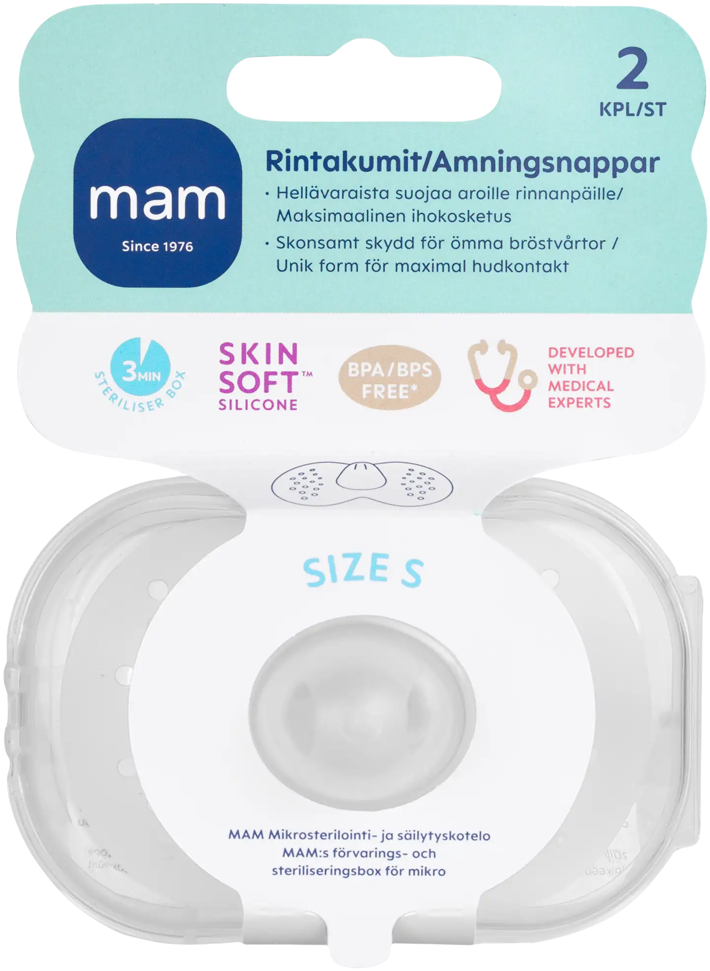 MAM Nipple Shields Rintakumi 2kpl koko S