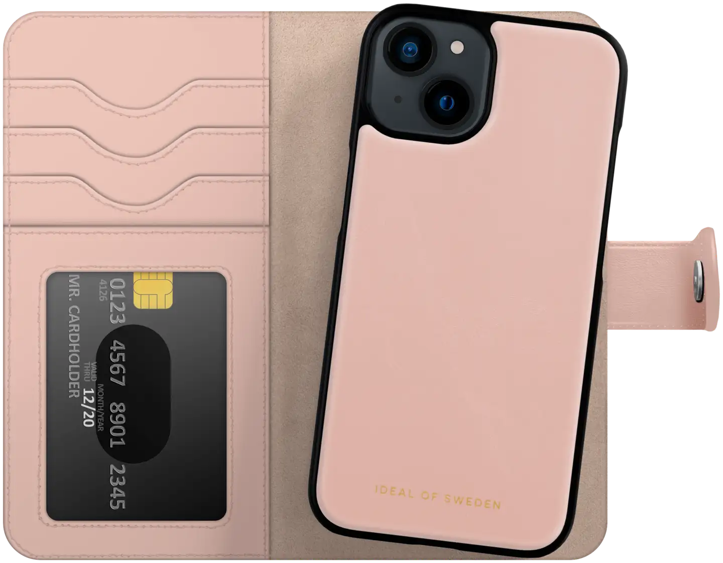 Ideal Of Sweden Magnet Wallet+ suojakotelo iPhone 13 / 14 / 16e pinkki - 4