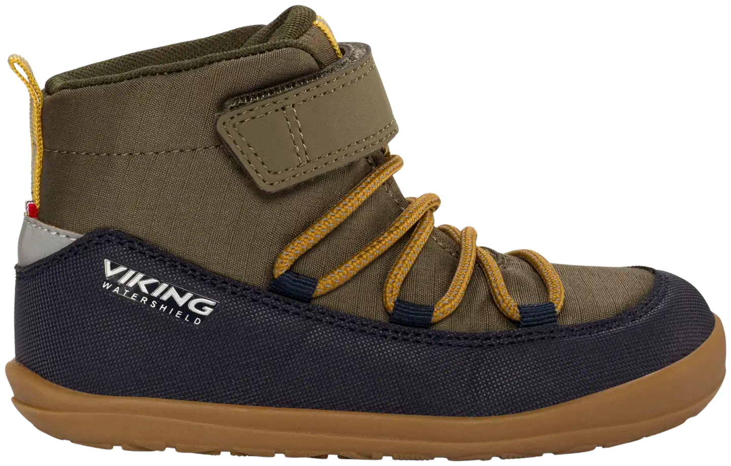 Viking lasten vedenpitävä paljasjalkakenkä välikauteen Birch Barefoot Mid - Navy/Olive - 1