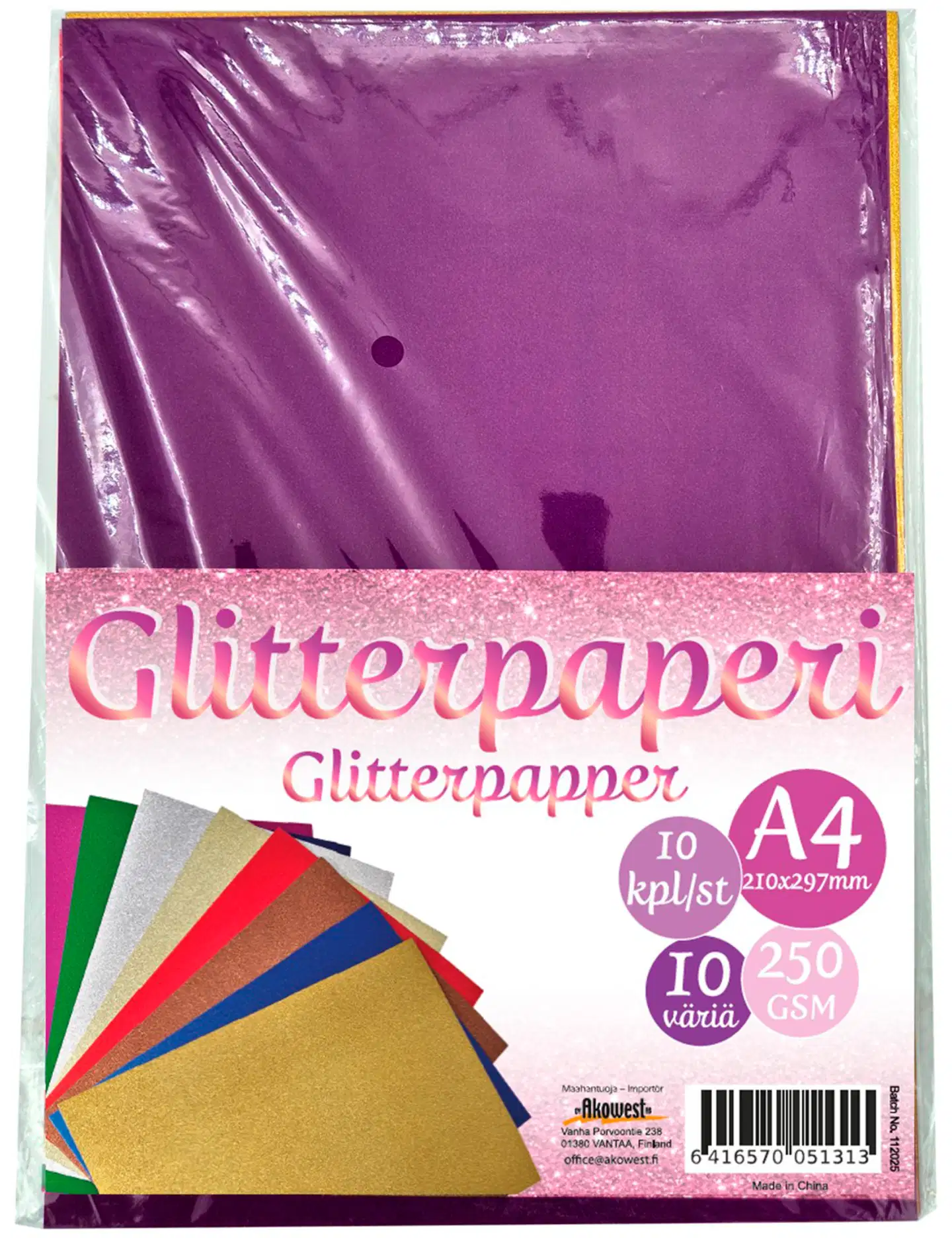 Glitter askartelupaperi A4