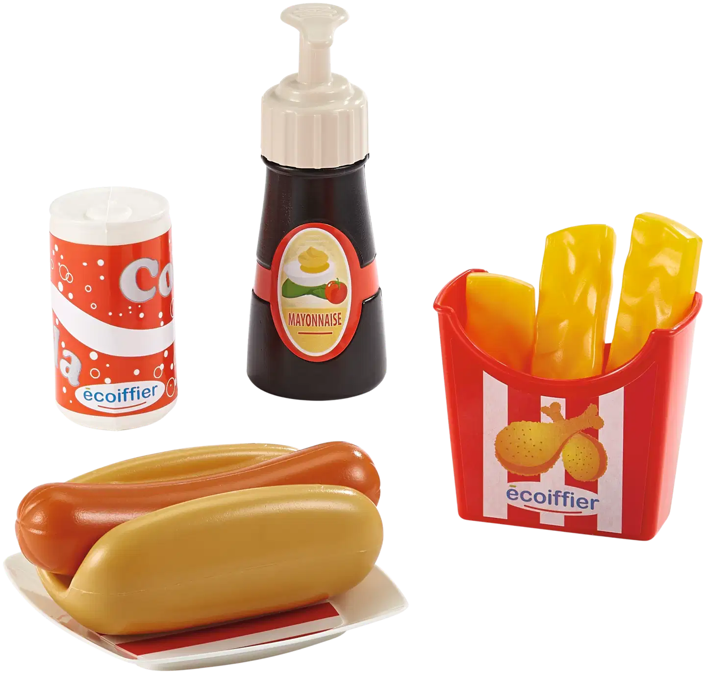 Ecoiffier - 100 % Chef - Hot dogit ja herkut -leikkisetti 25 osaa - 4