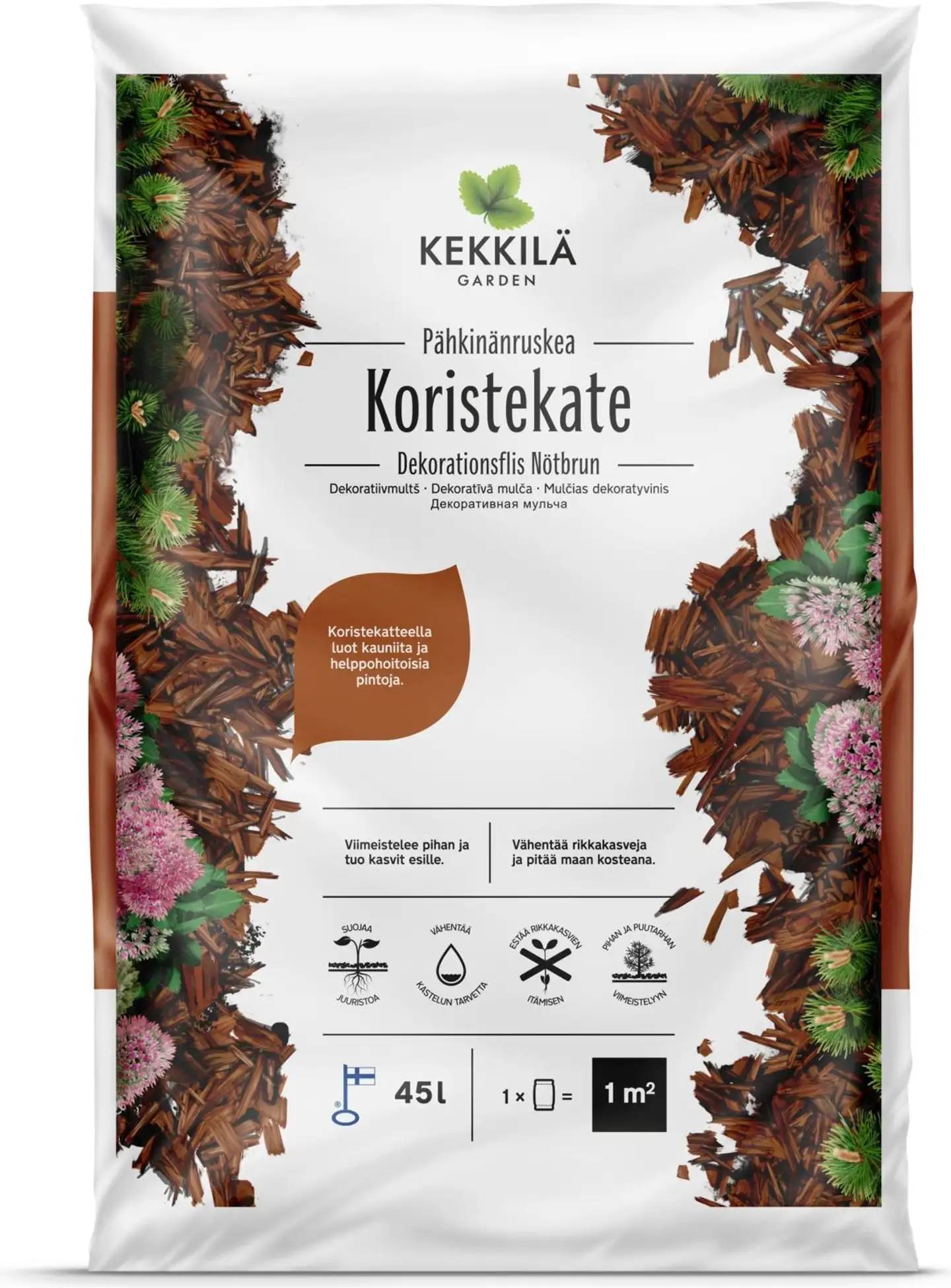 Kekkilä Koristekate, pähkinänruskea, 45 L - 1