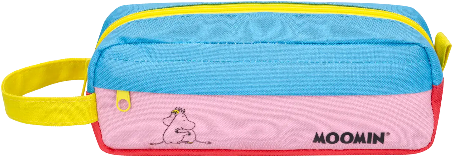 Moomin penaali Halaus pinkki 2 taskua