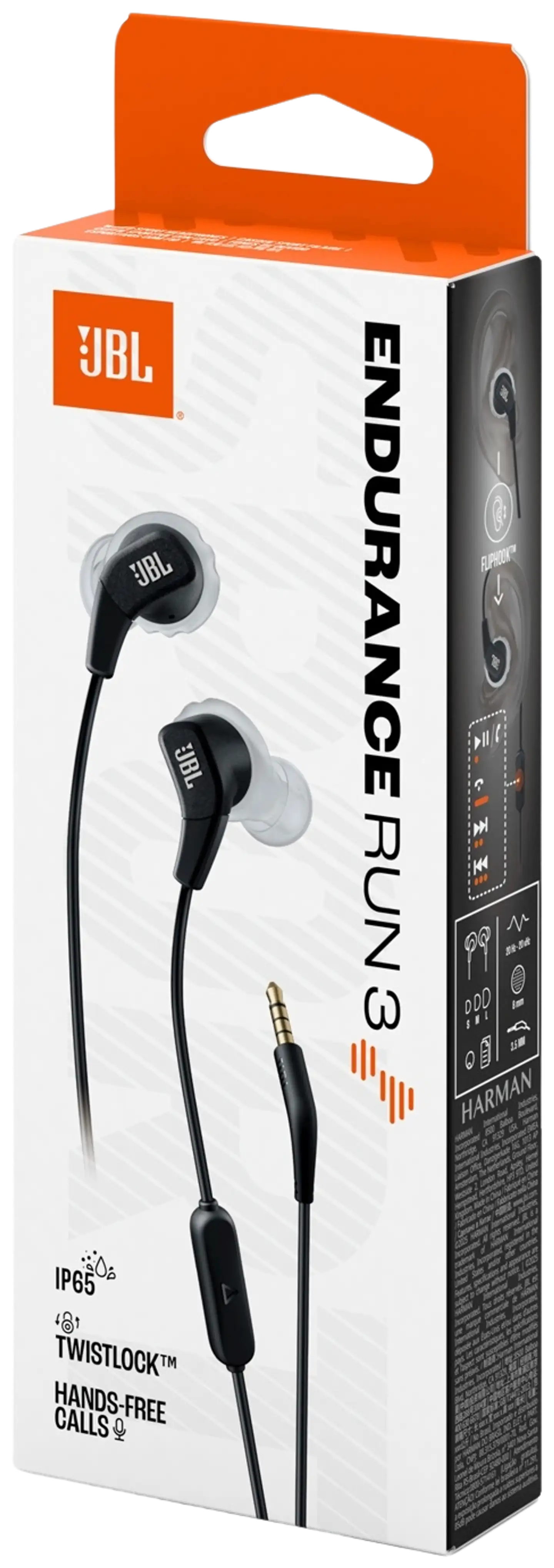 JBL langalliset Sport nappikuulokkeet 3,5mm liitännällä Endurance Run 3 musta - 8