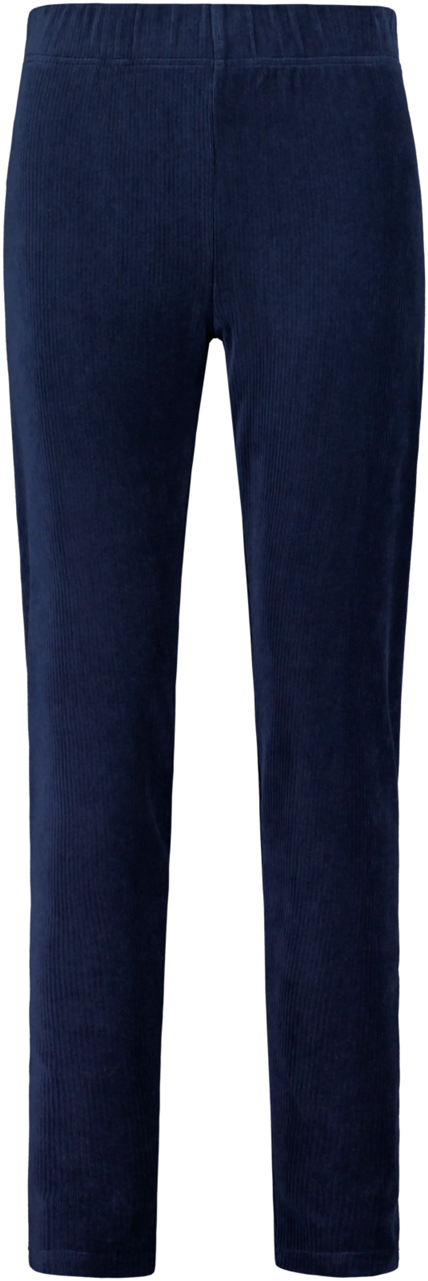 House naisten samettiset ribbileggingsit Velour leg - NAVYBLAZER - 1