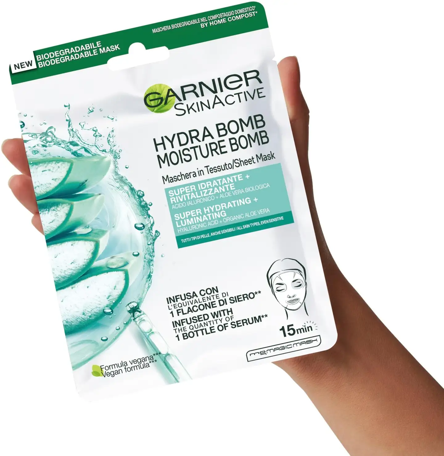 Garnier SkinActive Hydra Bomb Super Hydrating + Revitalizing kangasnaamio 28g - 4