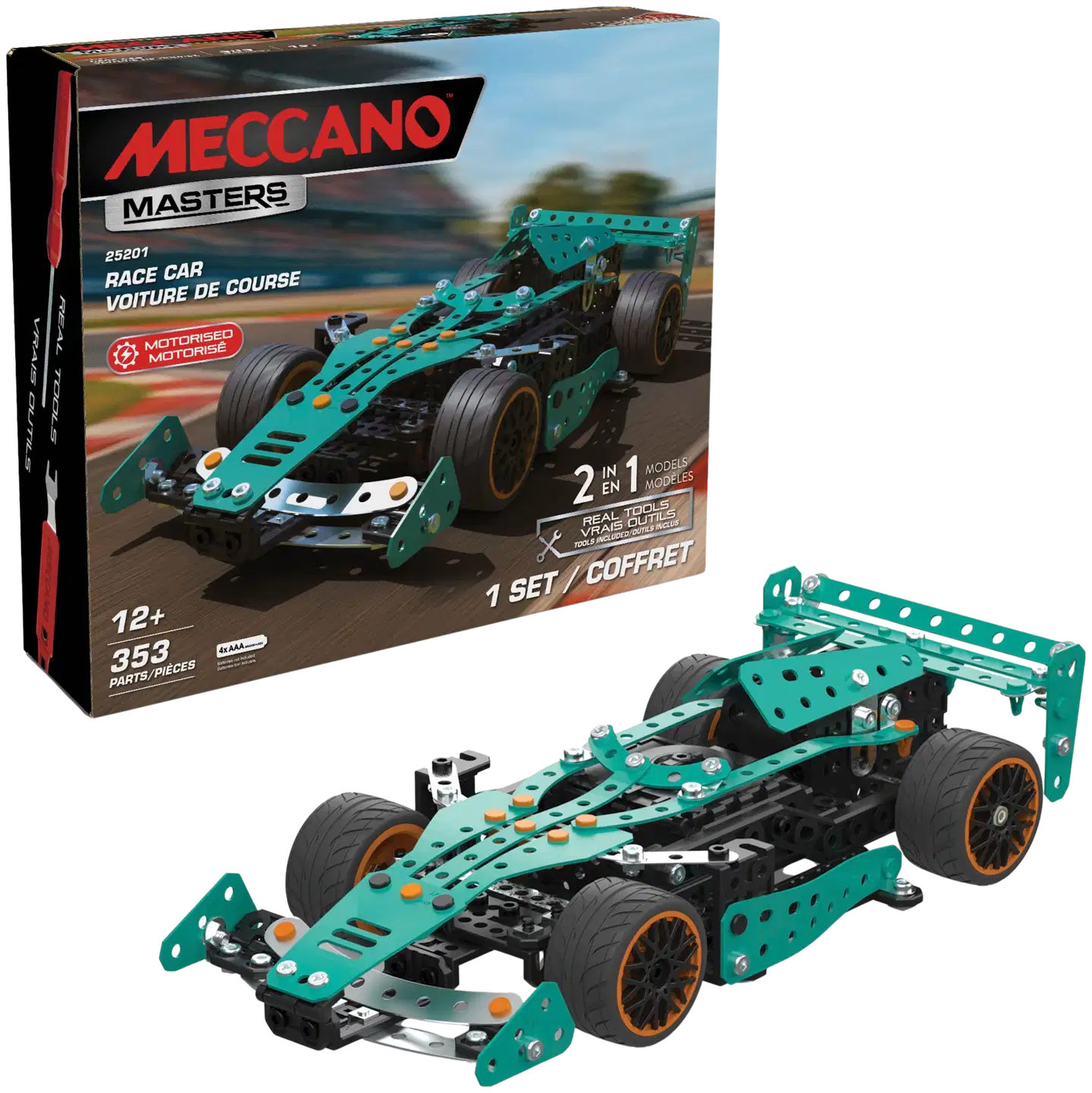 Meccano 2-in-1 Hypercar ja F1 -rakennussarja - 3