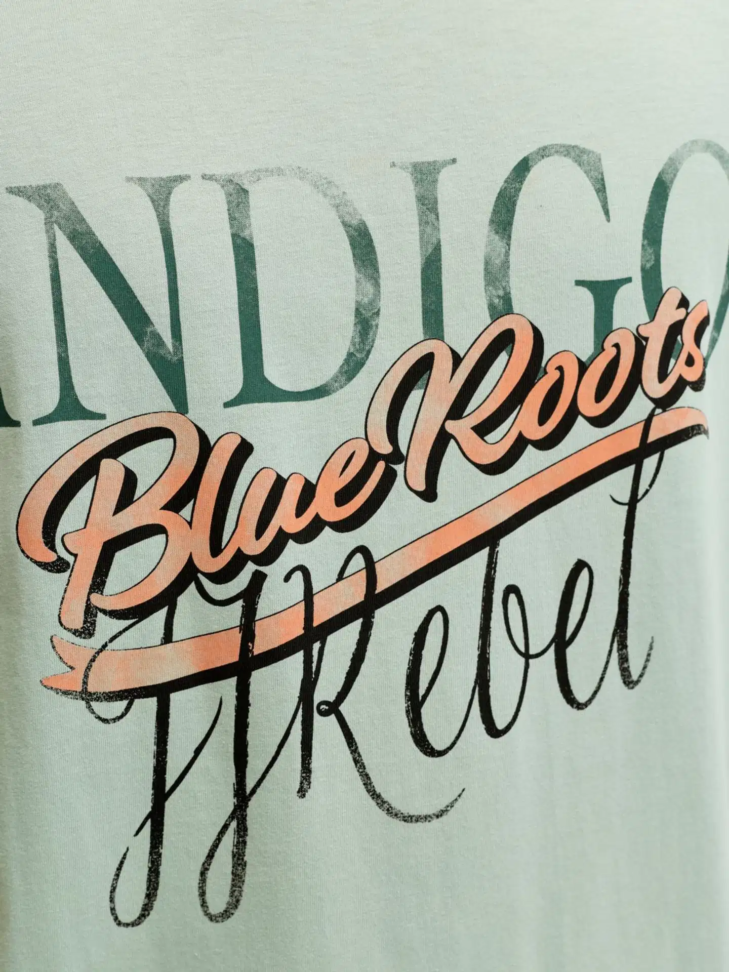 JJ REBEL miesten t-paita Jreb - Aqua Gray - 7