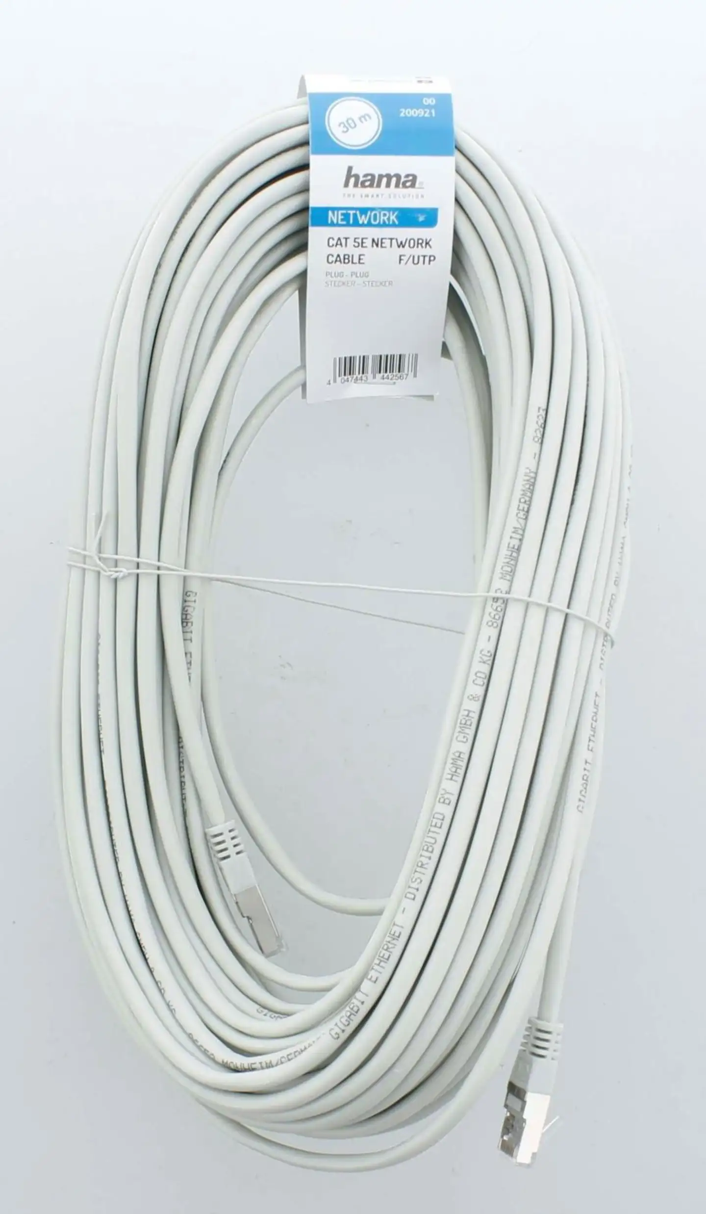 Hama Verkkokaapeli, CAT5e, F/UTP-suojattu, 1 Gbit/s, 30,0 m - 3