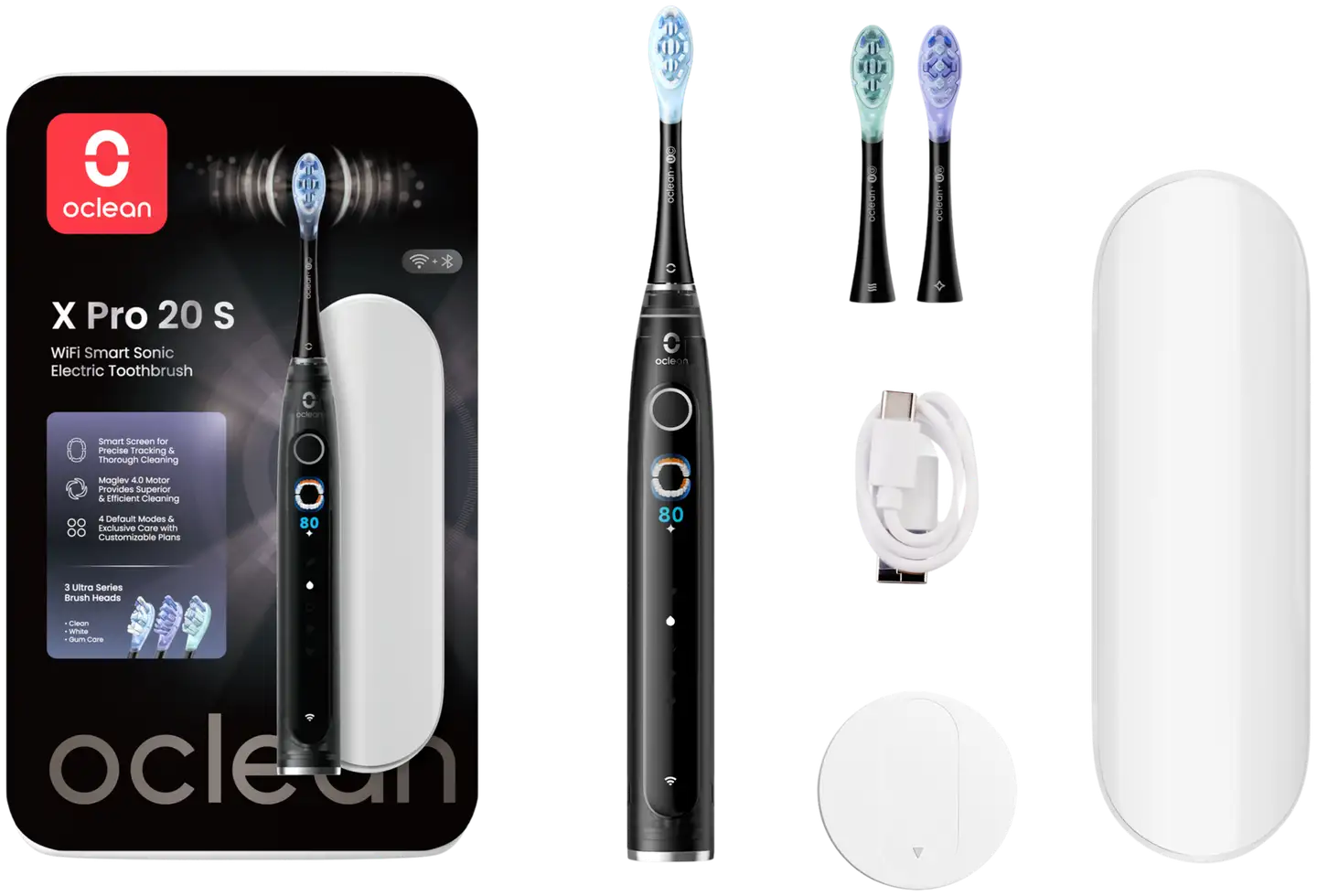Oclean sähköhammasharja X Pro 20 Set musta C01000744 - 8