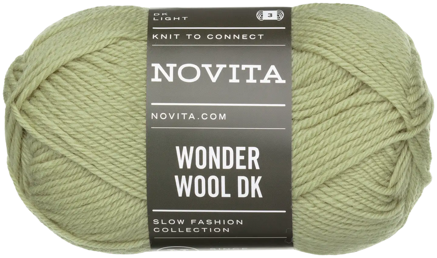Novita lanka Wonder Wool DK 50g vaalea salvia 3161 - 1