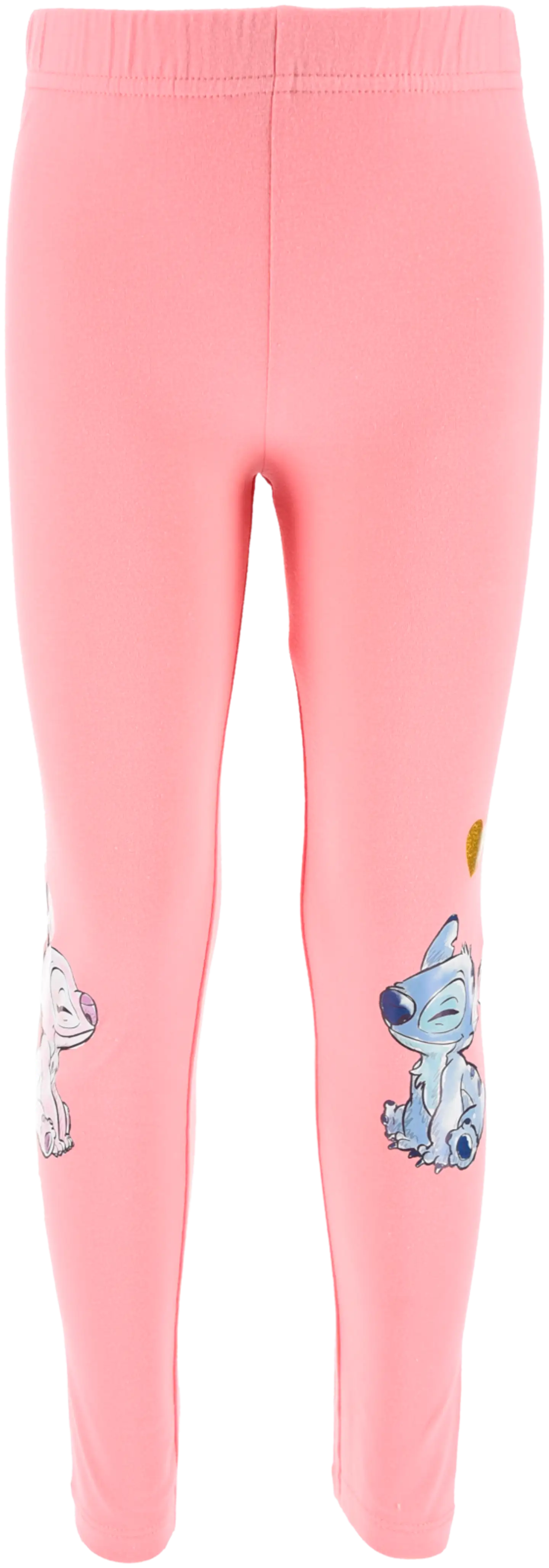 Lasten Lilo & Stitch leggins, laadukas kangas - pink - 1