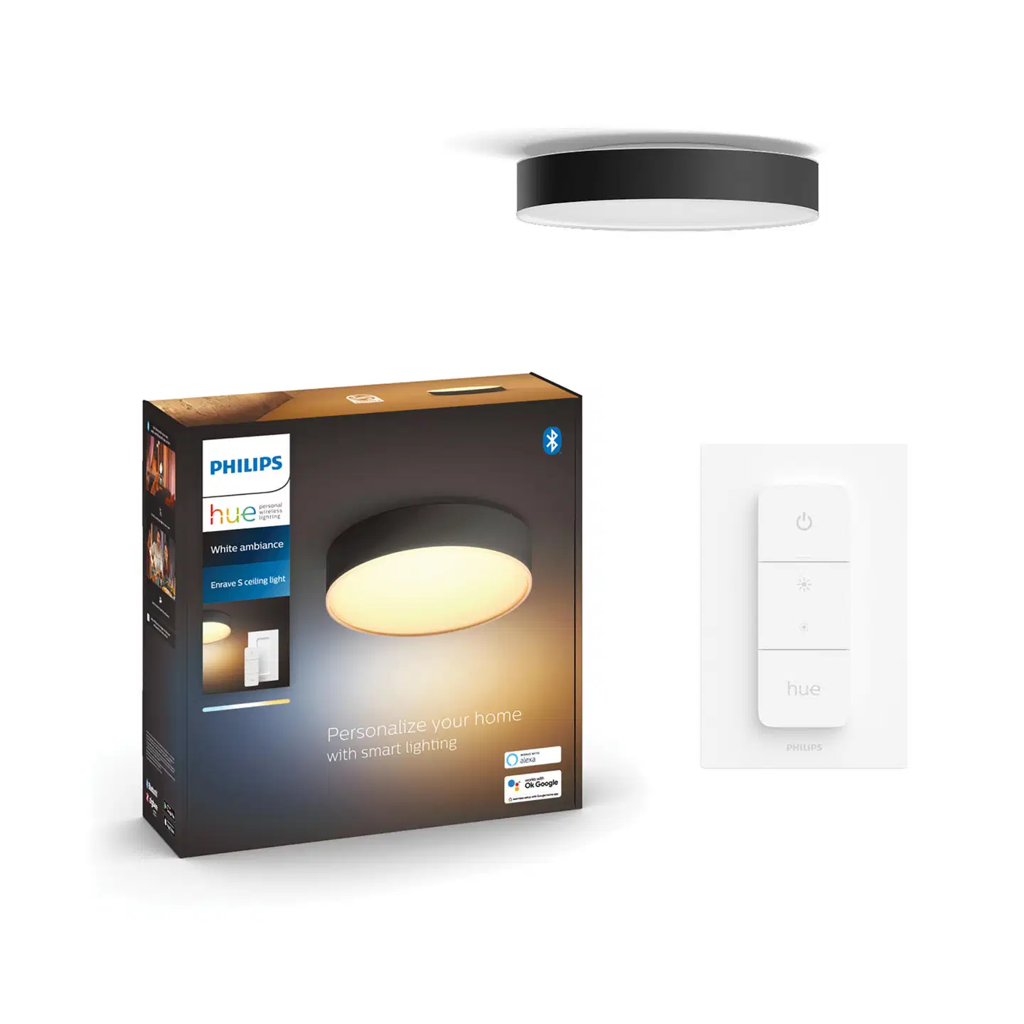 Philips Hue Enrave -kattovalaisin 34W 2200-6500K 4300LM Large musta - 3
