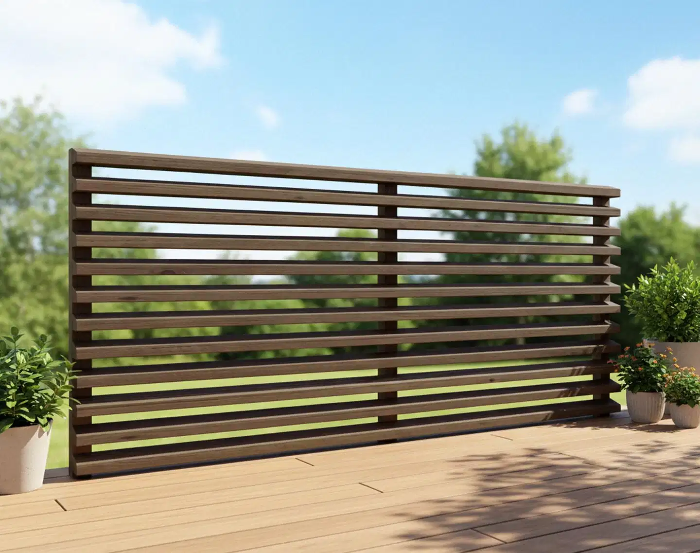 Miljöörakennus aitaelementti tumman harmaa 180 x 80 x 7 cm - 4