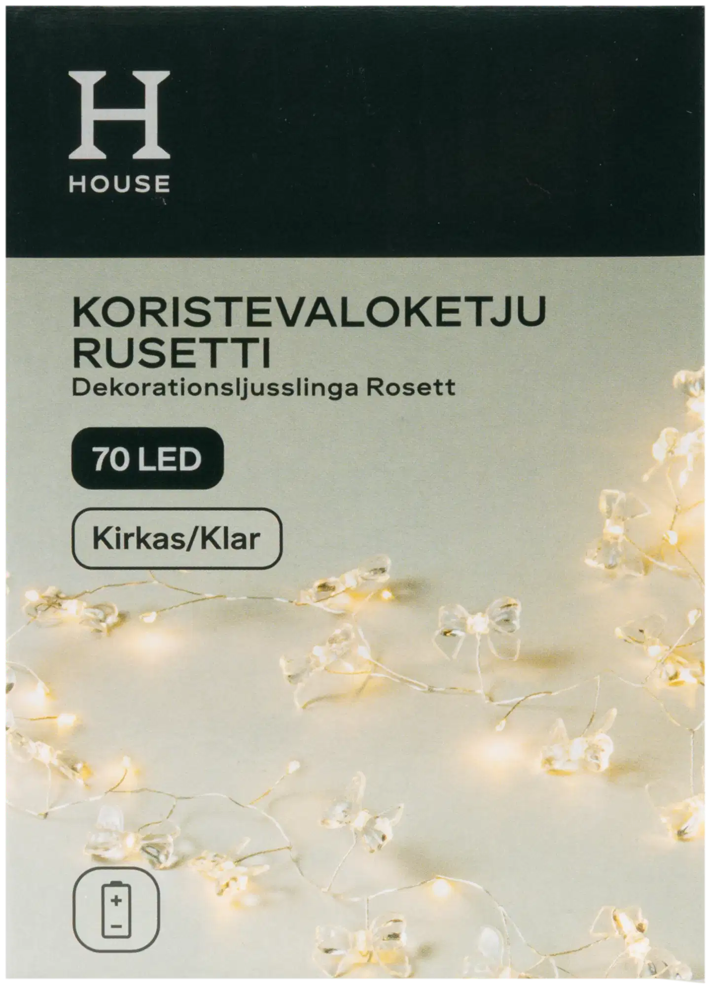 House koristevaloketju Rusetti 70 led kirkas - 1
