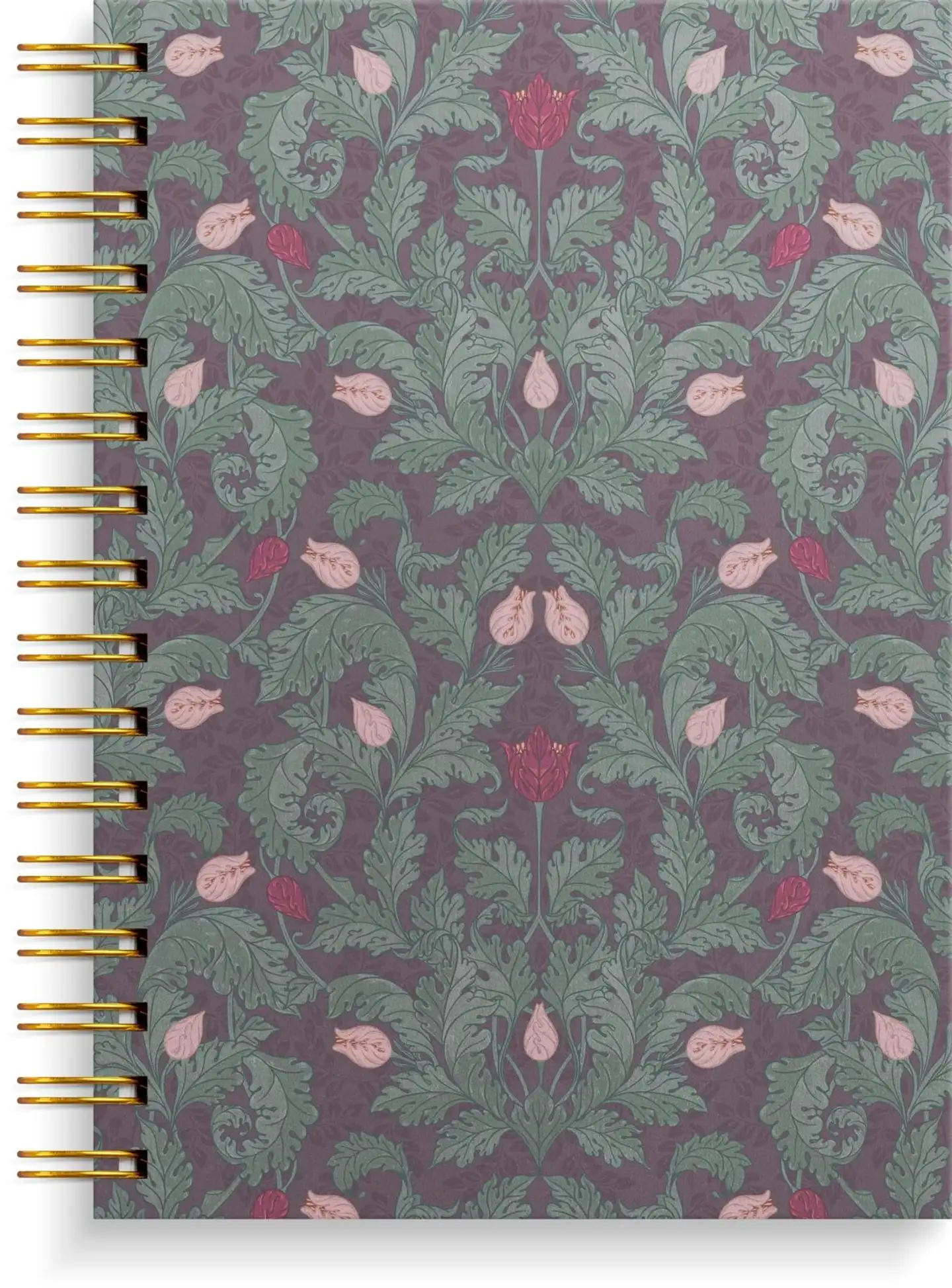 Notebook A5 burgundy flowers - 1