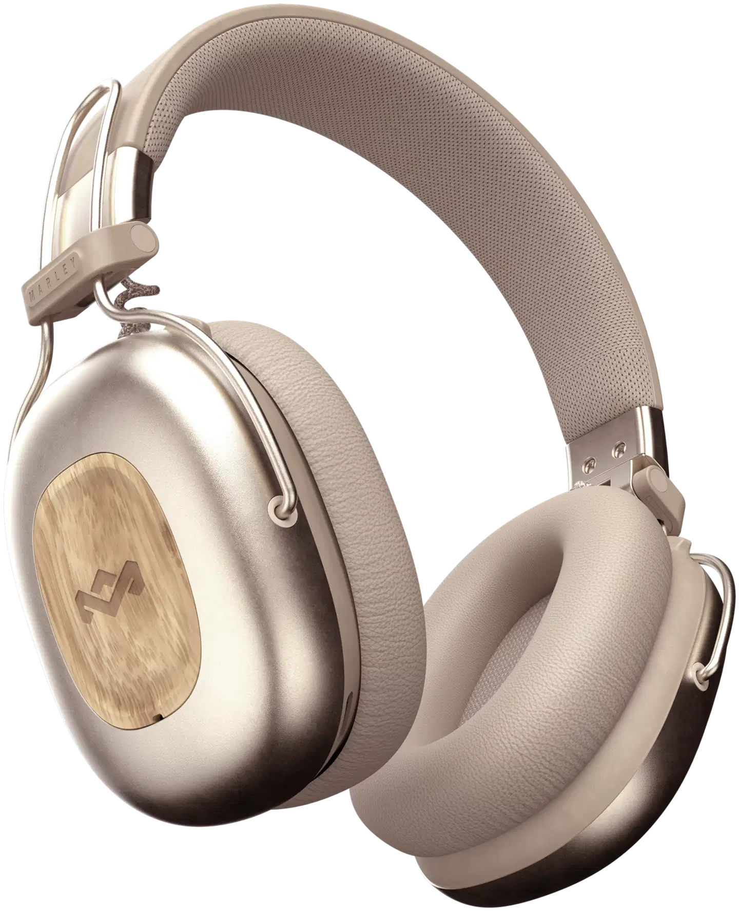House of Marley langattomat vastamelukuulokkeet Positive Vibration Rebel, beige/puu - 1