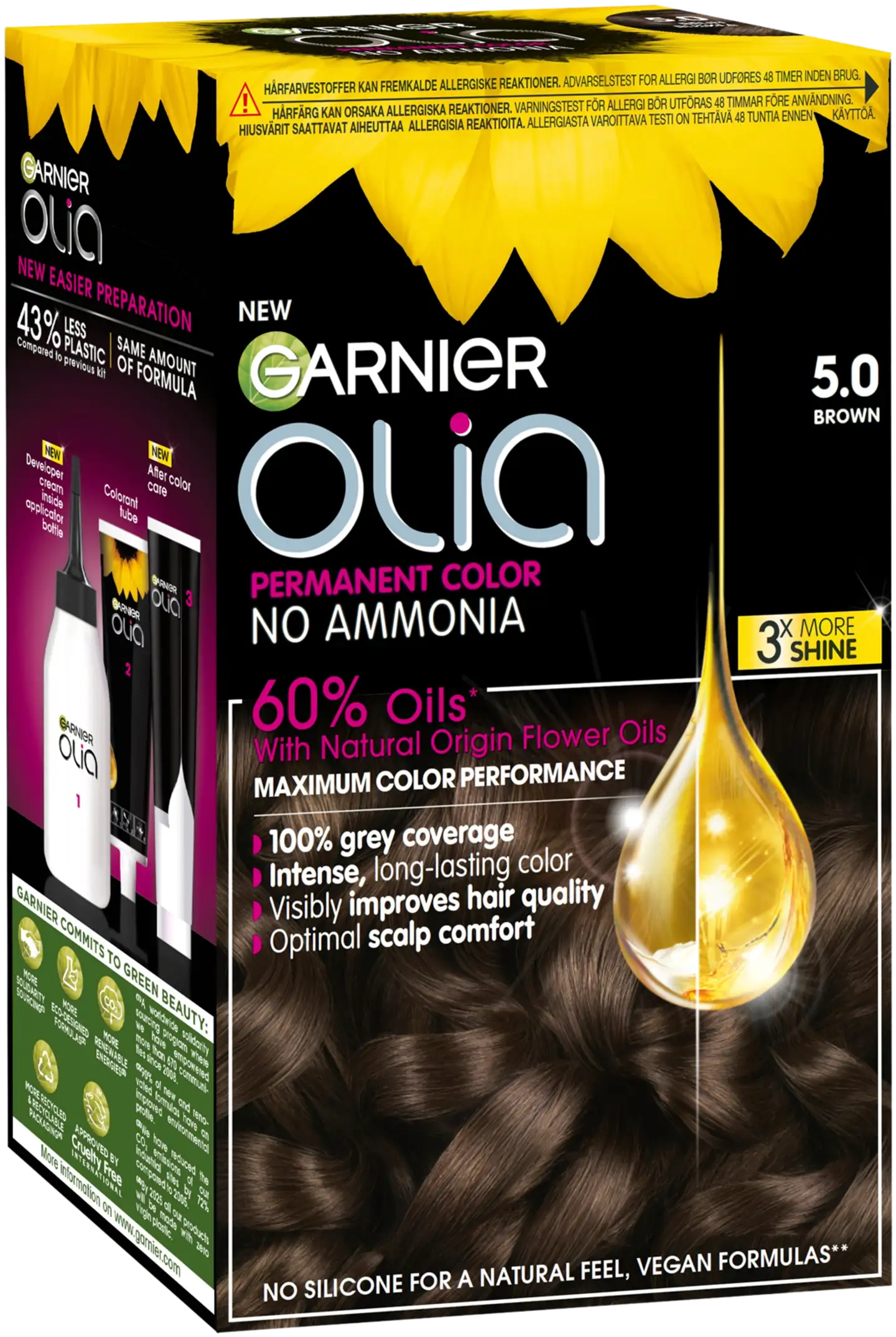 Garnier Olia 5.0 Brown kestoväri 174ml - 2