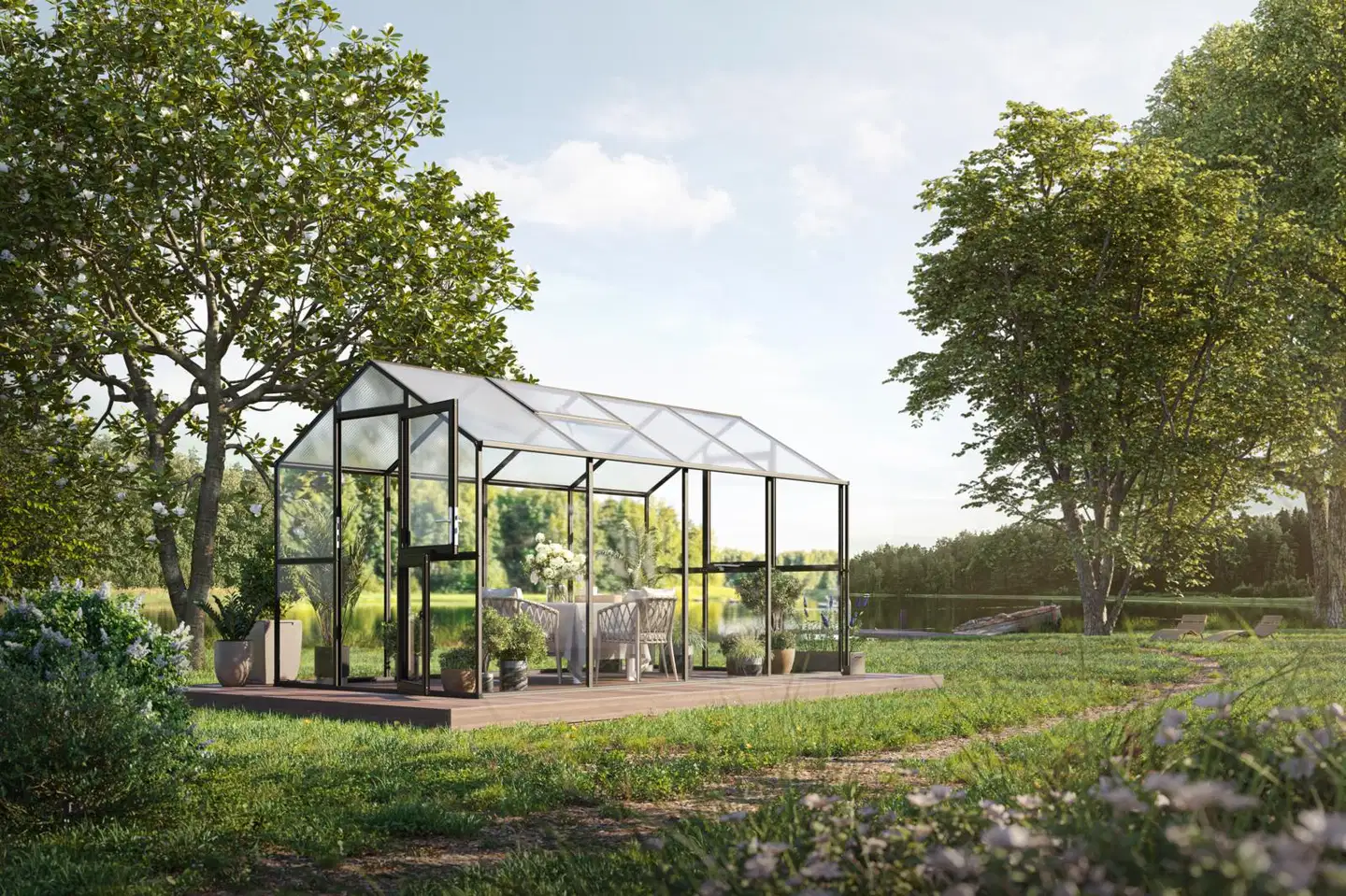 Kreative Gartentechnik kasvihuone Aptasia IV 10 m2 antrasiitinharmaa - 9