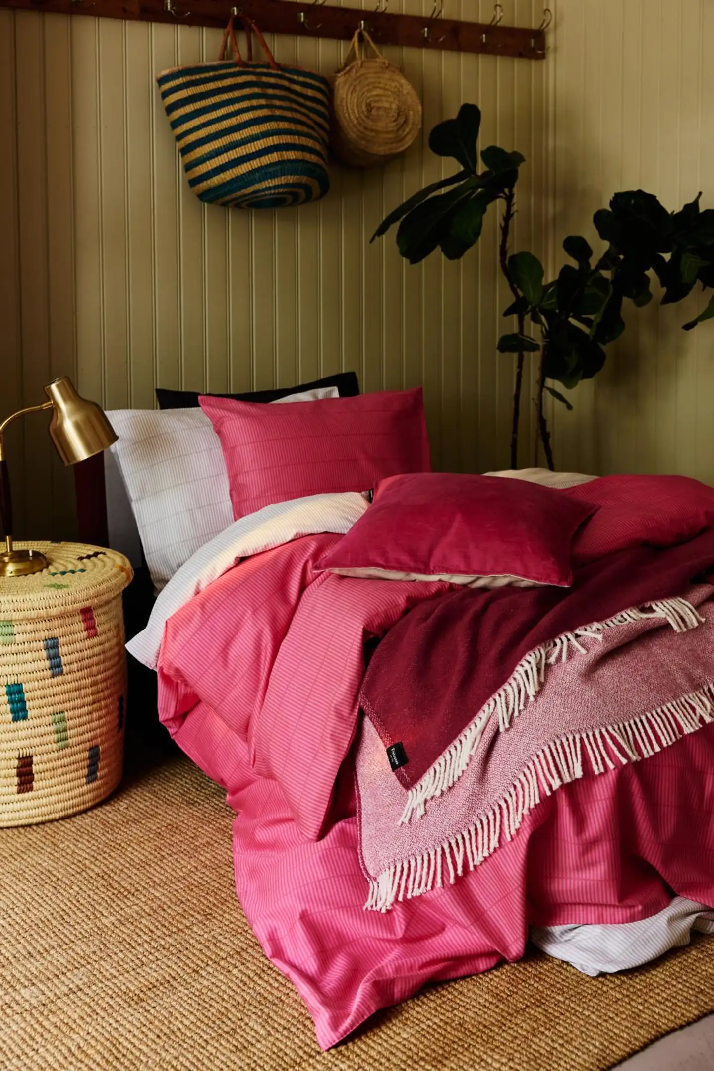 Finlayson torkkupeitto Sulo 140x180cm tumma roosa - 4