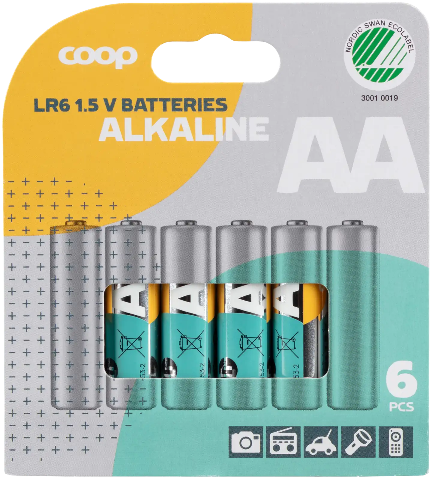 Coop alkaliparisto AA/LR6/1,5V 6 kpl