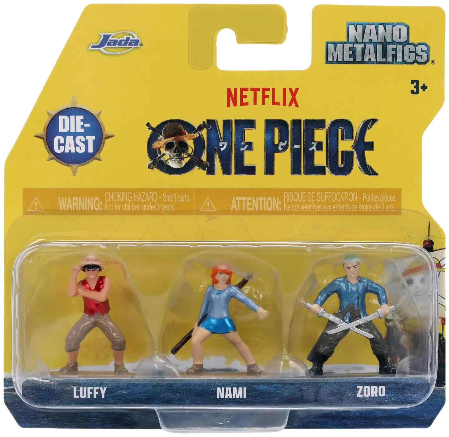 Jada One Piece metalliset (die-cast) keräilyhahmot, 4 cm, 3 kpl/pkt - 5