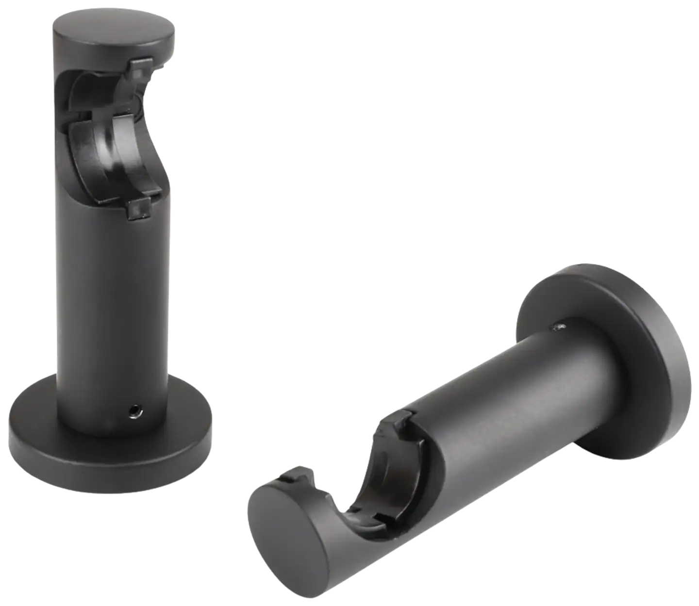 Ihanin verhotangon click-kannakkeet mattamusta 19mm 2kpl/pss - 1