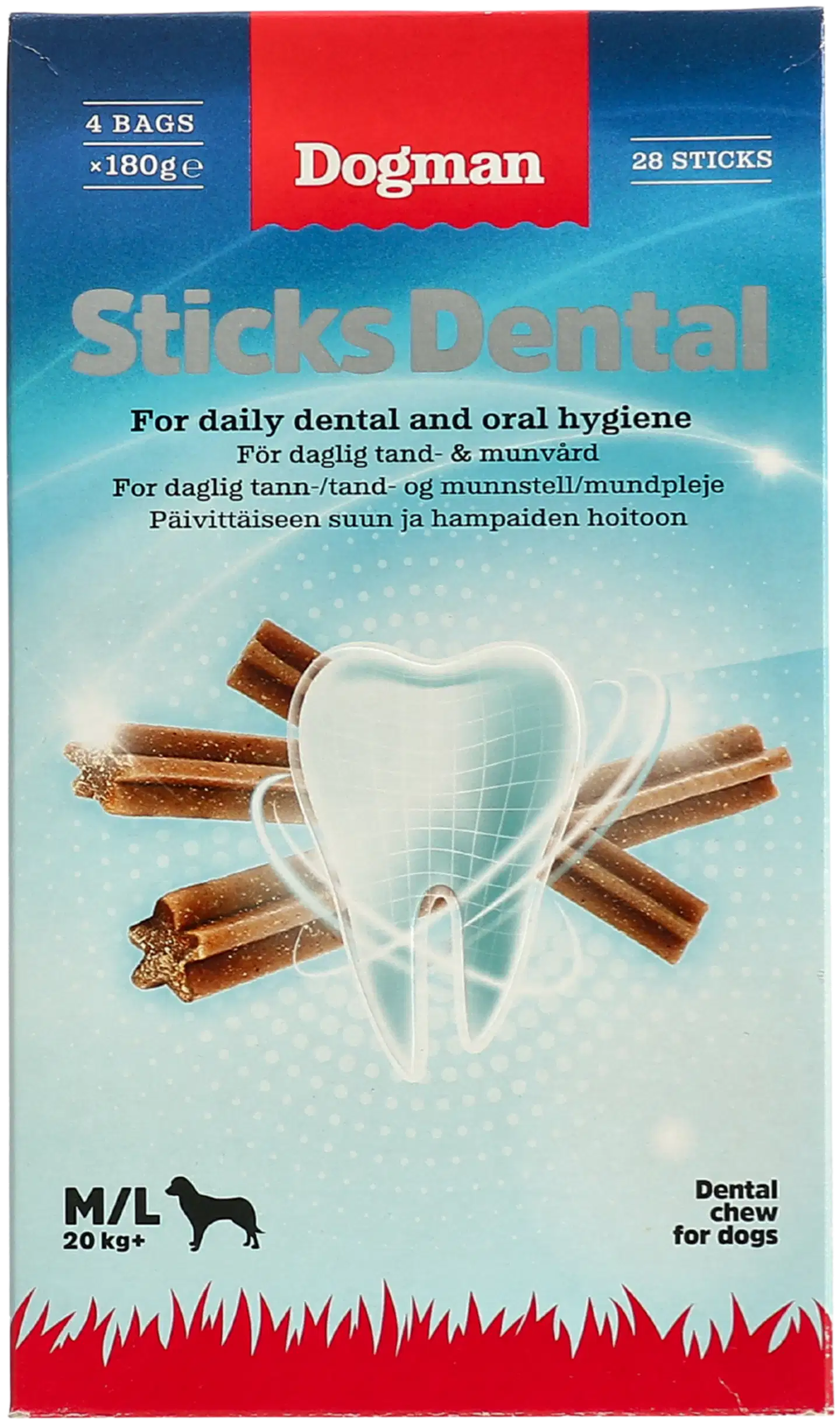 Dogman Sticks Dental M/L 28-pack 4x180g