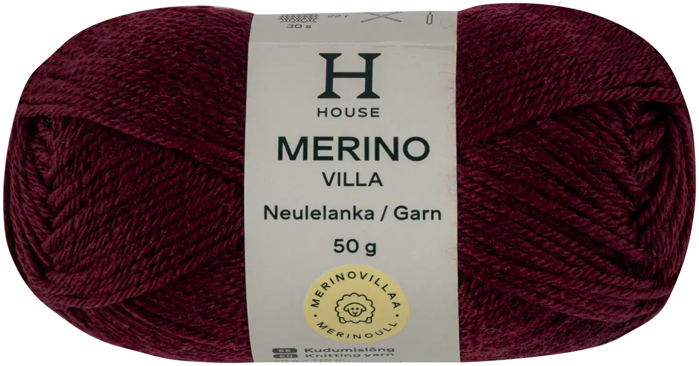 House lanka merinovilla 50g CNE-1833 burgundy red