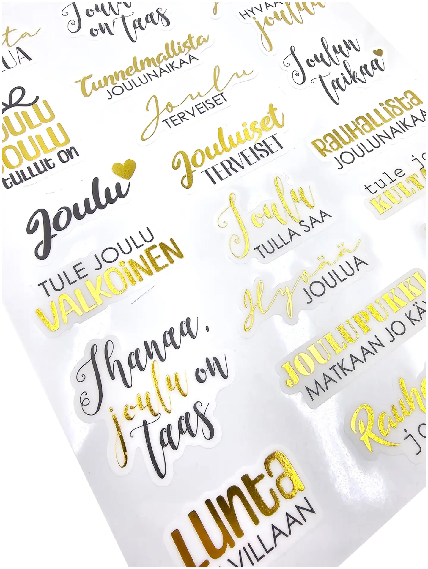 J.K. Primeco washitarra-arkki Joulutekstit musta/kulta - 2