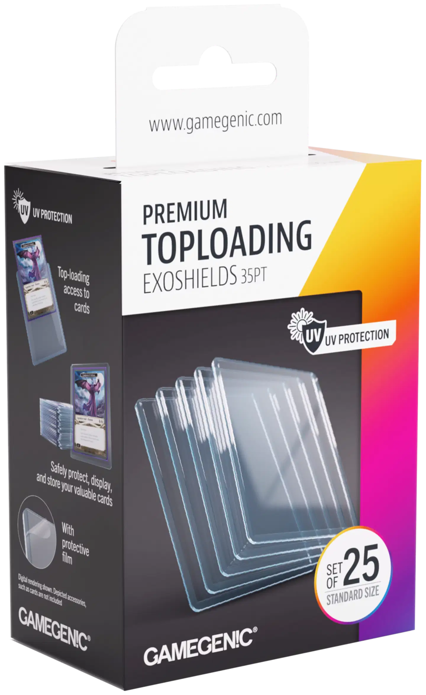 Gamegenic Premium Toploading Exoshields -korttisuojat, 25 kpl - 1