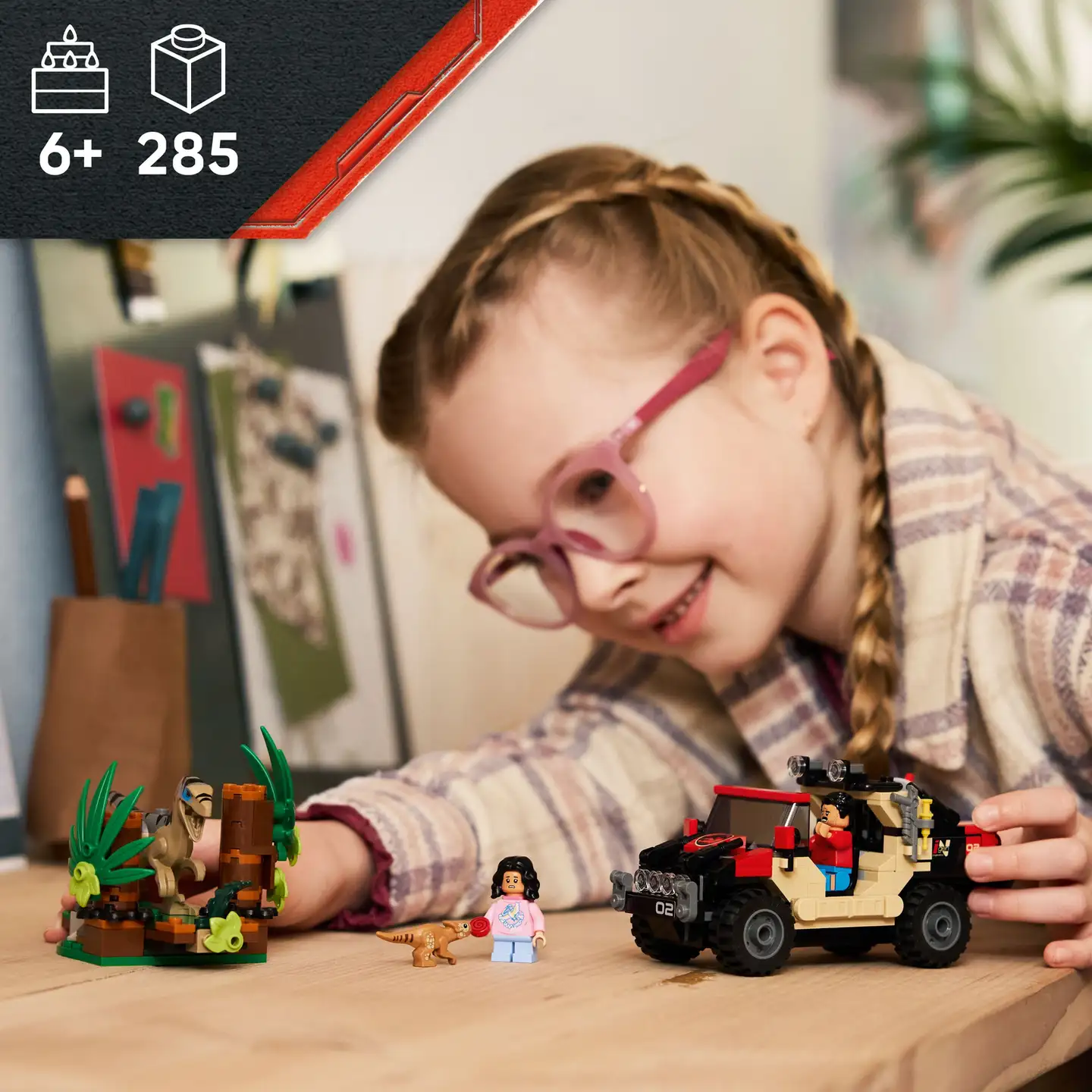 LEGO® Jurassic World Raptor ja pako maastoautolla 76972 - 9