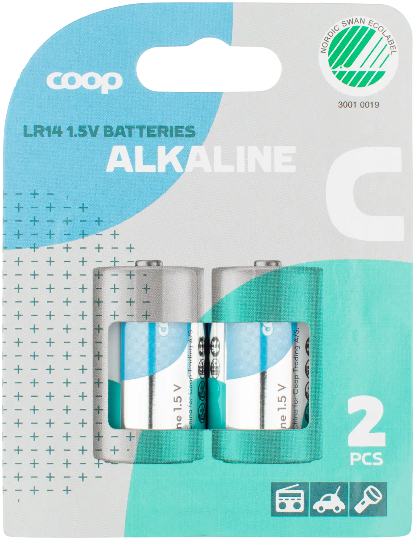 Coop alkaliparisto C/LR14/1,5V 2 kpl